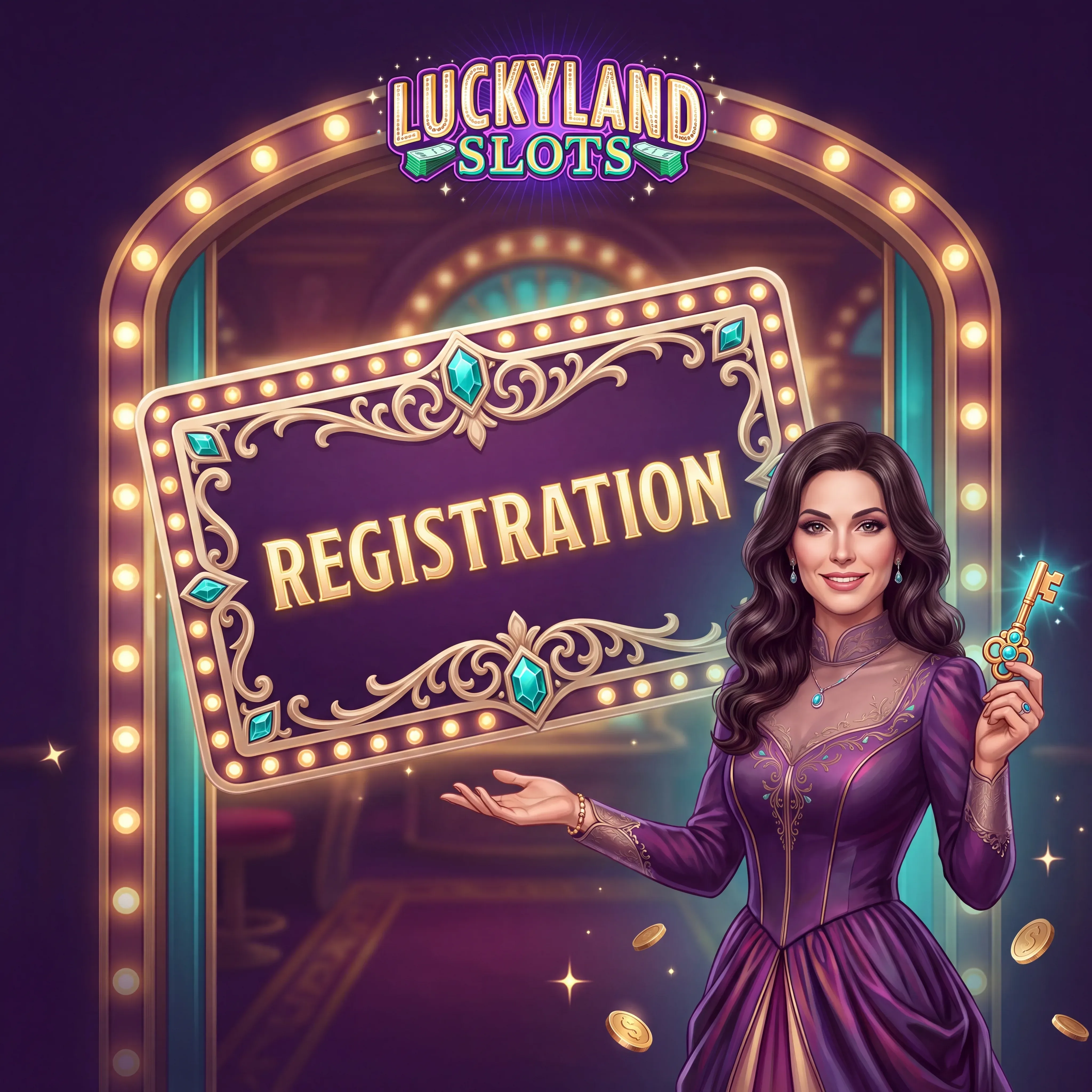 LuckyLand Slots — Fix registration problems without creating a second account